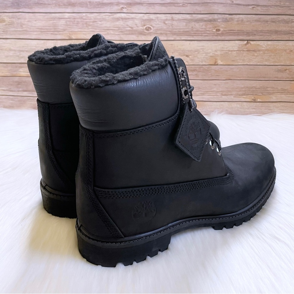 Timberland Men’s Premium 6 Inch Waterproof Warm-Lined Black Boots - Picture 2 of 7